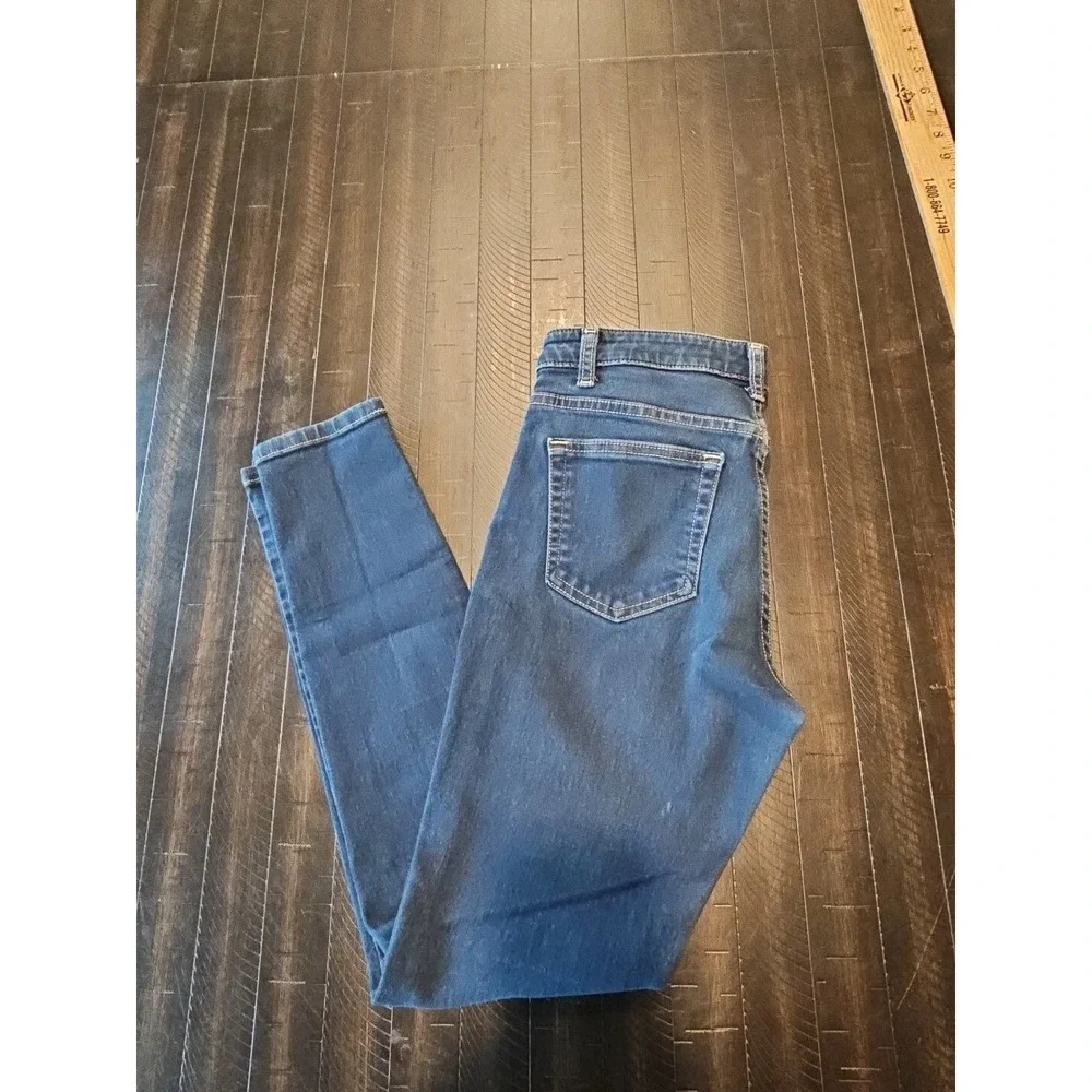 Michael Kors Women Blue Straight‎ Leg Denim Jeans Low Rise Sz Reg 4 27x29